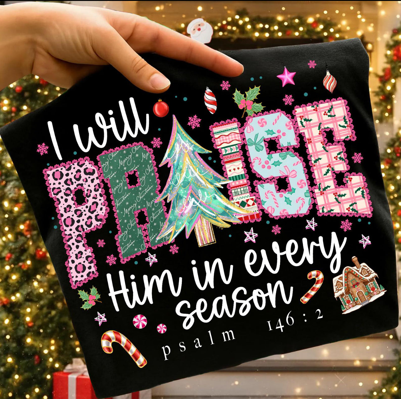 Kids “Praise Him in Every Season” Christmas Sweatshirt