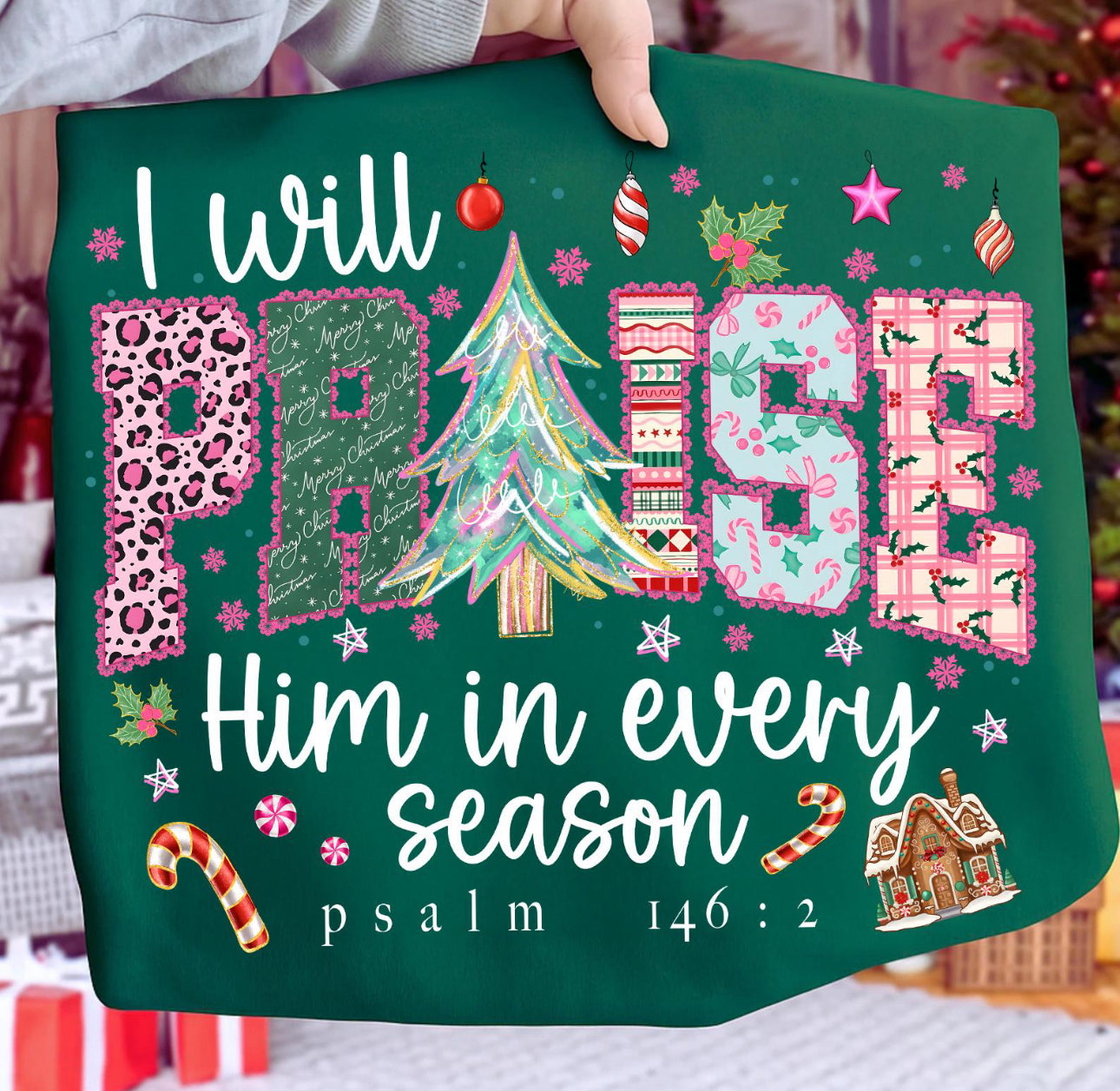 Kids “Praise Him in Every Season” Christmas Sweatshirt